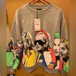 Zara Fashion Model Pop Art Print Womens . Size S